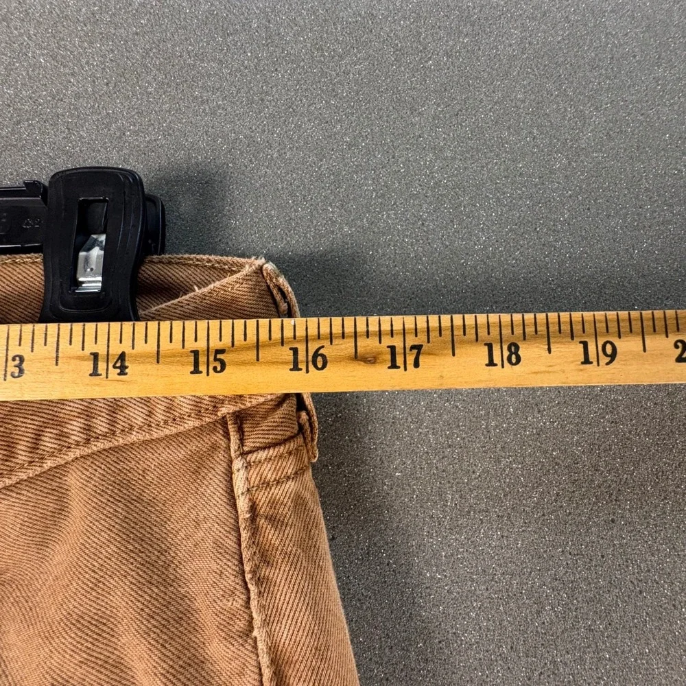 Levis 501 Original Fit Jeans Mens 32x30.5 Brown Tan Denim Button Fly Straight